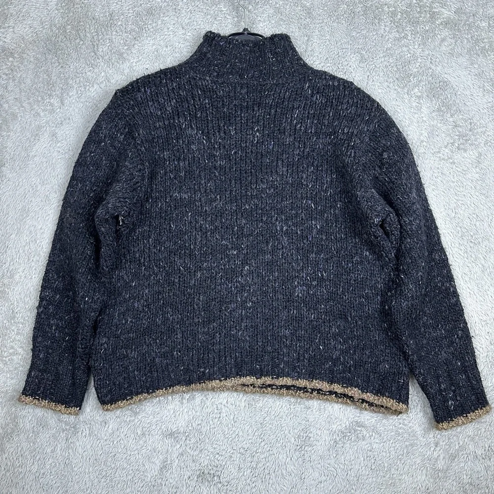 Relais Petite Vintage Fair Isle Knit Sweater Women S 1/2 Zip Nordic Pullover USA - Picture 7 of 12